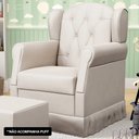 Ver imagem 2 de Poltrona de Amamentação e Descanso com Balanço Lucy P04 Suede Bege - Mpozenato