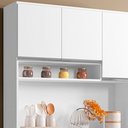 Ver imagem 3 de Kit Cozinha Compacta 105cm com 6 Portas 1 Gaveta Márcia Branco - Ajl Móveis