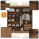 Ver mais imagens de Guarda-roupa Casal Flex 2 Portas 3 Gavetas Pantanal
