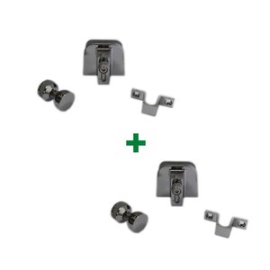 Kit janela blindex de correr com 4 folhas - Cromado
