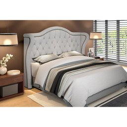 Cabeceira para Cama Box Queen 180cm Dorian Linho Cinza - Sallar Home - 4