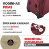 Mala Viagem Sacola Santino Dubai SLS3 Rodinhas Cadeado Média SLS3 Dubai Vermelho escuro - 5