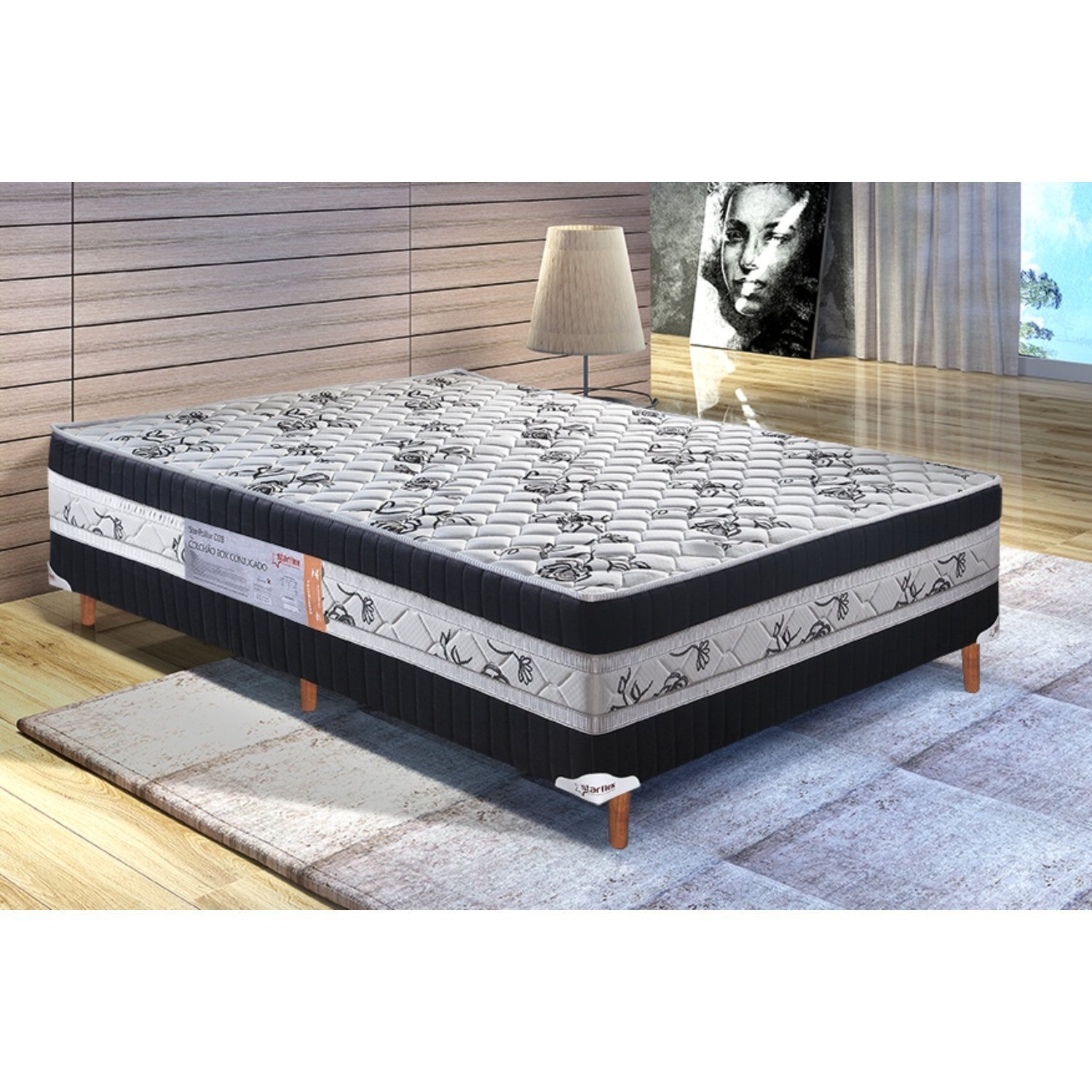 Cama Box Casal Conjugada D28 188x138x52cm Golden Pollux - 2