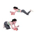 Ver imagem 3 de Rolo Abdominal Musculaçao Exercicio Apoio Cotovelo Prancha Braços Costas Academia Treino Atividade F