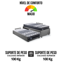 Ver imagem 6 de Bicama Box Solteiro 88x188 Suede Cinza com Dois Colchões Gransleep Molas Verticoil Ecoflex