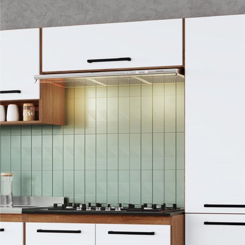 Armário Aéreo Geladeira 1 Porta Giovanna Marrom/Freijó/Branco