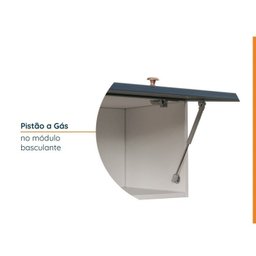 Cozinha Modulada 6 Peças sem Tampo com Balcão para Forno de Embutir CabeCasa MadeiraOriginals Azul/Branco - 6 Cozinha Modulada 6 Peças sem Tampo com Balcão para Forno de Embutir CabeCasa MadeiraOriginals Azul/Branco - 6
