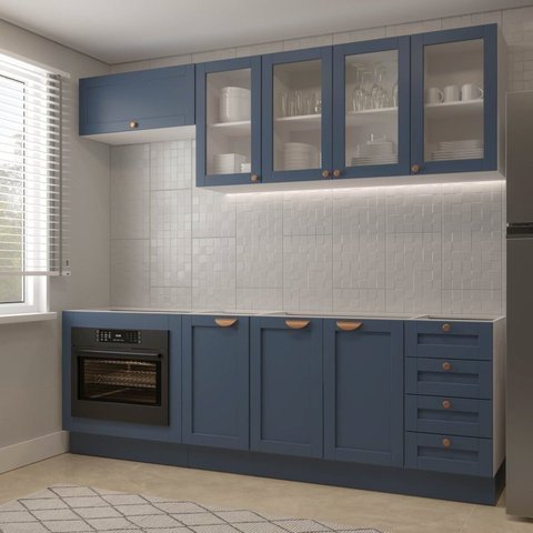 Cozinha Modulada 6 Peças sem Tampo com Balcão para Forno de Embutir CabeCasa MadeiraOriginals