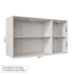 Cozinha Modulada 6 Peças sem Tampo com Balcão para Forno de Embutir Cabecasa Madeiramadeira - 9