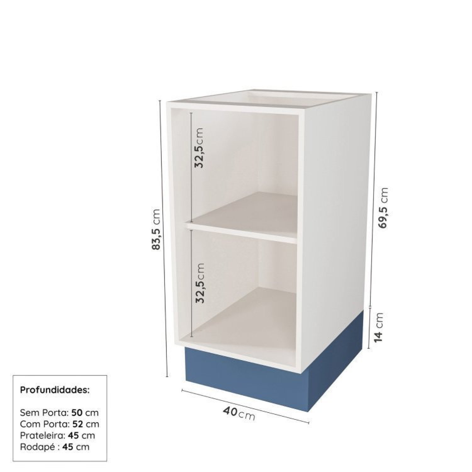 Cozinha Modulada 6 Peças sem Tampo com Balcão para Forno de Embutir Cabecasa Madeiramadeira - 11