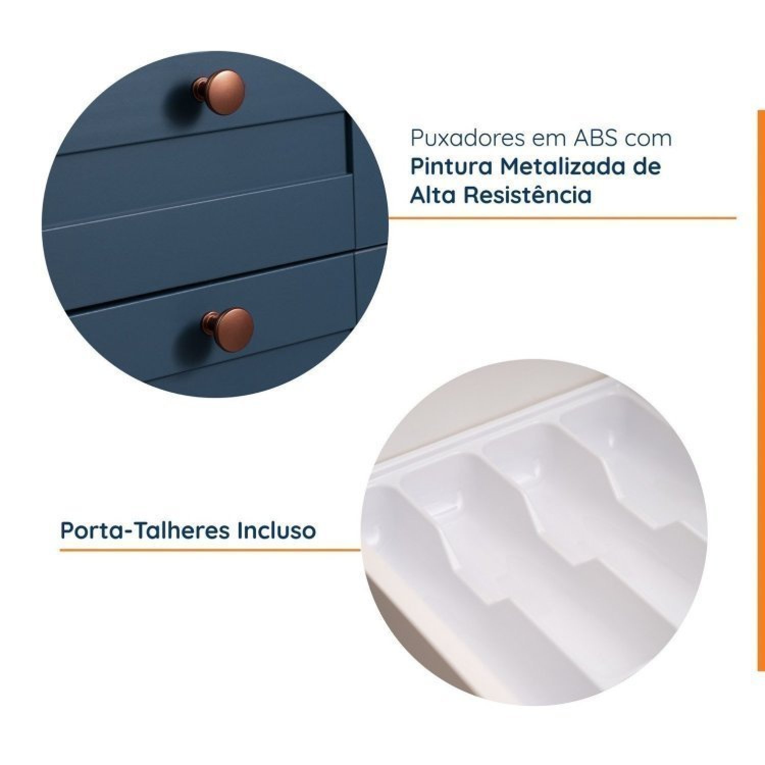 Cozinha Modulada 6 Peças sem Tampo com Balcão para Forno de Embutir Cabecasa Madeiramadeira - 5