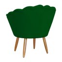 Ver imagem 2 de Poltrona Pétala Decorativa Suede Verde Pés de Palito - Vallisa Decor.