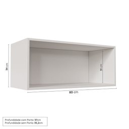 Cozinha Modulada 6 Peças sem Tampo com Balcão para Forno de Embutir Cabecasa Madeiramadeira - 10