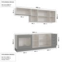 Ver imagem 2 de Cozinha Modulada 6 Peças sem Tampo com Balcão para Forno de Embutir CabeCasa MadeiraOriginals Cinza/Branco