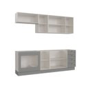 Ver mais imagens de Cozinha Modulada 6 Peças sem Tampo com Balcão para Forno de Embutir CabeCasa MadeiraOriginals Cinza/Branco