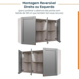 Cozinha Modulada 6 Peças sem Tampo com Balcão para Forno de Embutir Cabecasa Madeiramadeira - 12