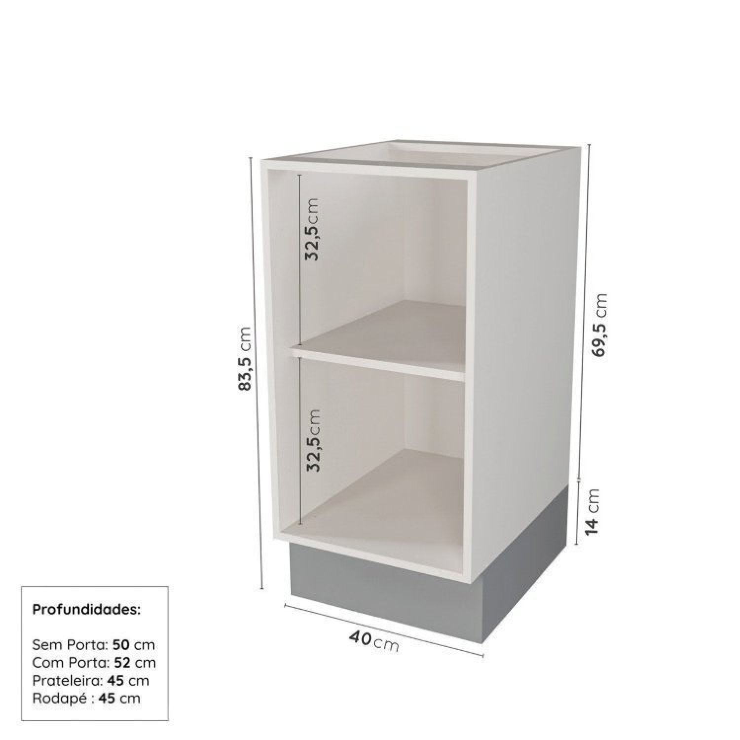 Cozinha Modulada 6 Peças sem Tampo com Balcão para Forno de Embutir Cabecasa Madeiramadeira - 13