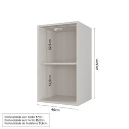 Cozinha Modulada 6 Peças sem Tampo com Balcão para Forno de Embutir Cabecasa Madeiramadeira - 9