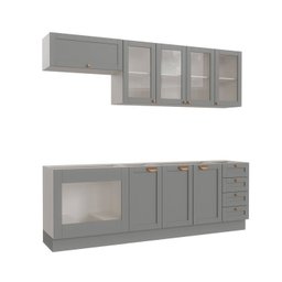 Cozinha Modulada 6 Peças sem Tampo com Balcão para Forno de Embutir Cabecasa Madeiramadeira - 7
