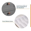 Ver imagem 5 de Cozinha Modulada 6 Peças sem Tampo com Balcão para Forno de Embutir CabeCasa MadeiraOriginals Cinza/Branco