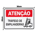 Ver imagem 2 de Combo 3 Placas De Sinalização Atenção Tráfego De Empilhadeiras 30x20 Acesso - S-226 F9e