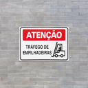 Ver imagem 3 de Combo 3 Placas De Sinalização Atenção Tráfego De Empilhadeiras 30x20 Acesso - S-226 F9e