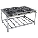 Ver imagem 1 de Fogão Industrial Stori Premium 6 Bocas 40x40 M15 Aço Inox 430 Metalmaq
