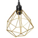 Ver imagem 5 de 2 Pendentes Aramado Teto Diamante Luminária Lustre Retrô Balcão + Lâmpada Led ST64 Vintage