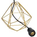 Ver imagem 6 de 2 Pendentes Aramado Teto Diamante Luminária Lustre Retrô Balcão + Lâmpada Led ST64 Vintage