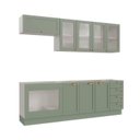 Ver imagem 7 de Cozinha Planejada 6 Peças sem Tampo com Balcão para Forno de Embutir CabeCasa MadeiraOriginals Verde/Menta/Branco