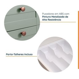 Cozinha Modulada 6 Peças sem Tampo com Balcão para Forno de Embutir Cabecasa Madeiramadeira - 5