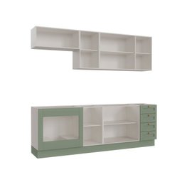 Cozinha Modulada 6 Peças sem Tampo com Balcão para Forno de Embutir Cabecasa Madeiramadeira - 8