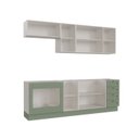 Ver mais imagens de Cozinha Planejada 6 Peças sem Tampo com Balcão para Forno de Embutir CabeCasa MadeiraOriginals Verde/Menta/Branco