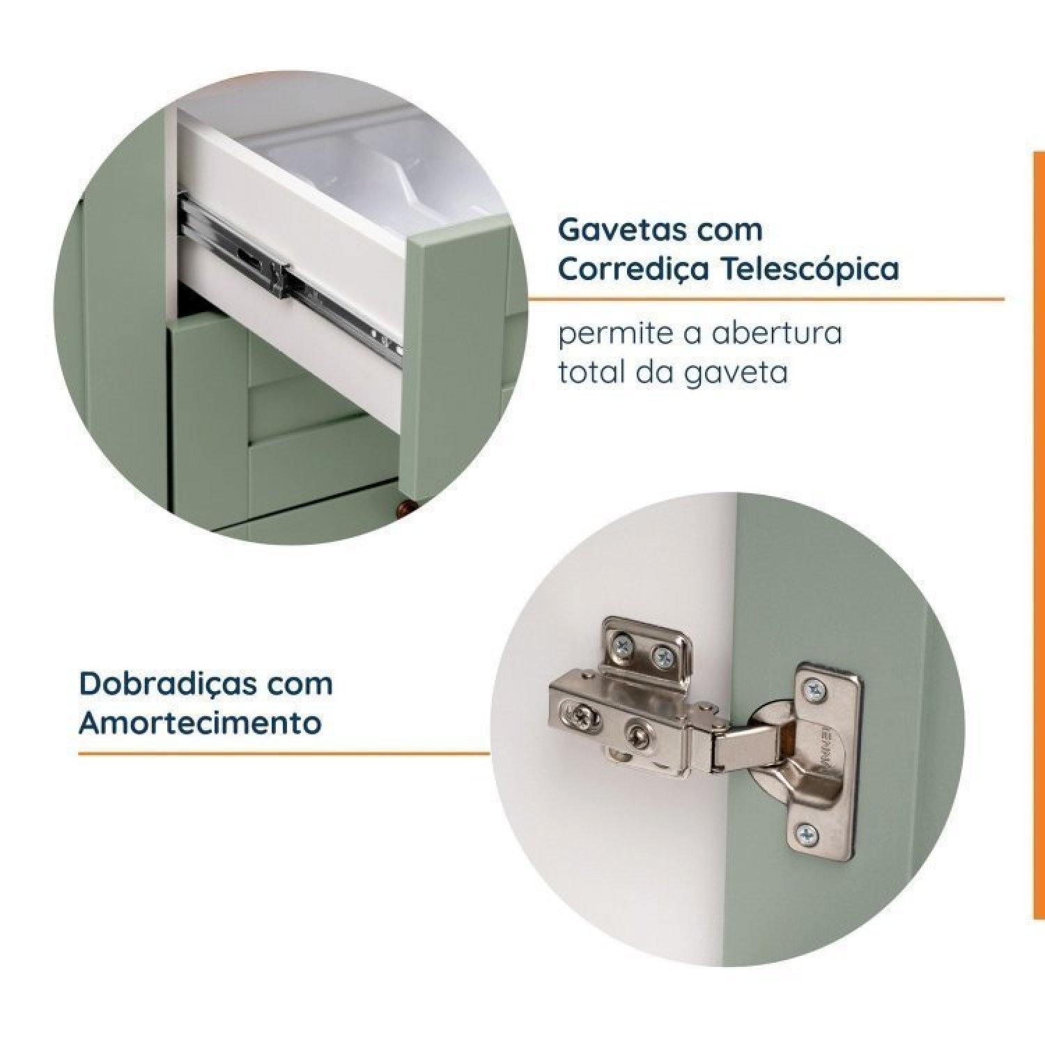 Cozinha Modulada 6 Peças sem Tampo com Balcão para Forno de Embutir Cabecasa Madeiramadeira - 3