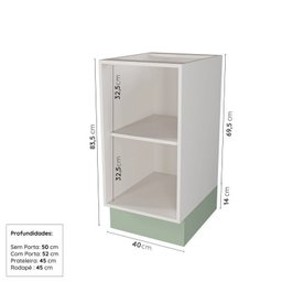 Cozinha Modulada 6 Peças sem Tampo com Balcão para Forno de Embutir Cabecasa Madeiramadeira - 12