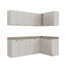 Cozinha Modulada 6 Peças 3 Armários Aéreos e Nichos, 3 Balcões CabeCasa MadeiraMadeira - 7