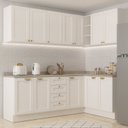 Ver imagem 1 de Cozinha Modulada 6 Peças 3 Armários Aéreos e Nichos, 3 Balcões CabeCasa MadeiraOriginals