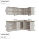 Ver imagem 2 de Cozinha Modulada 6 Peças 3 Armários Aéreos e Nichos, 3 Balcões CabeCasa MadeiraOriginals