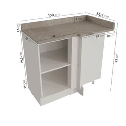 Cozinha Modulada 6 Peças 3 Armários Aéreos e Nichos, 3 Balcões CabeCasa MadeiraMadeira - 17