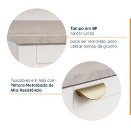 Cozinha Modulada 6 Peças 3 Armários Aéreos e Nichos, 3 Balcões CabeCasa MadeiraMadeira - 3
