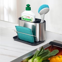 Organizador de Pia Inox Porta Detergente Sabão e Esponja Mimo - 6