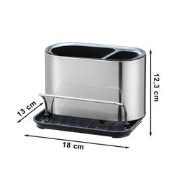 Organizador de Pia Inox Porta Detergente Sabão e Esponja Mimo - 2