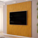 Ver imagem 6 de Painel Ripado para Tv 75 Pol Sala Quarto 250x240cm Lexa D05 Cedro - Lyam Decor