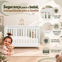 Ver imagem 3 de Quarto de Bebê Completo com Berço Americano 3 em 1 p/Colchão 130x70cm Flor Multimóveis MP4938