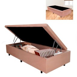 Base Box Baú Solteiro 96x203x42cm Suede - 5