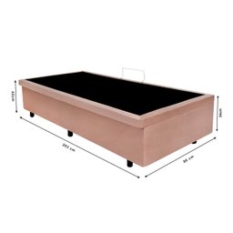 Base Box Baú Solteiro 96x203x42cm Suede - 3