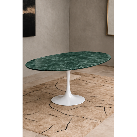 Oblongo Saarinen Branco - 180x100cm - Verde Guatemala