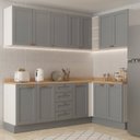 Ver imagem 1 de Cozinha Modulada 6 Peças 3 Armários Aéreos e Nichos, 3 Balcões CabeCasa MadeiraOriginals