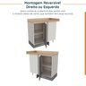 Cozinha Modulada 6 Peças 3 Armários Aéreos e Nichos, 3 Balcões CabeCasa MadeiraOriginals - 18
