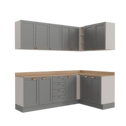 Cozinha Modulada 6 Peças 3 Armários Aéreos e Nichos, 3 Balcões CabeCasa MadeiraMadeira - 7